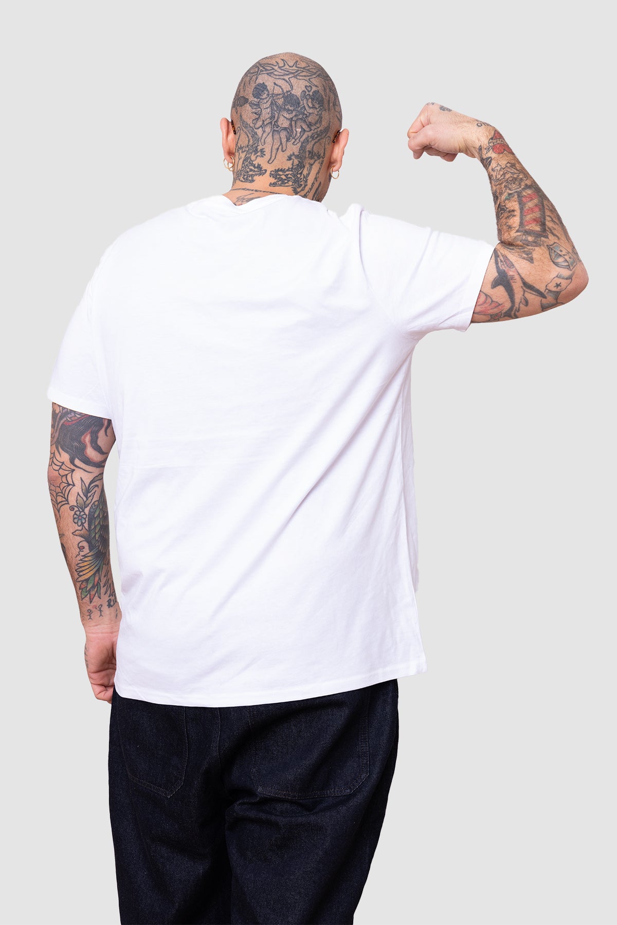 T-shirt  bianca in cotone organico